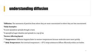 Dissolve Diffuse celll.pptx the cellular and tissue levels of organization | PPTX