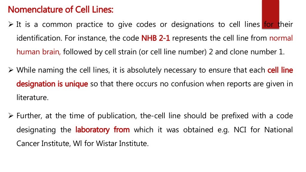 Cell lines
