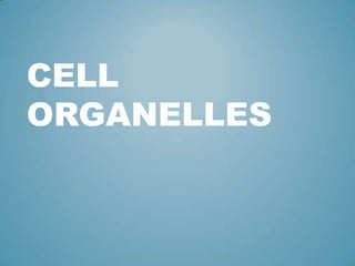 CELL
ORGANELLES
 