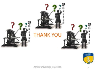 THANK YOU




Amity university rajasthan   28
 