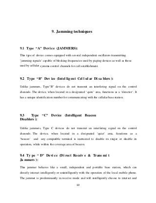 Cellphone jammer report