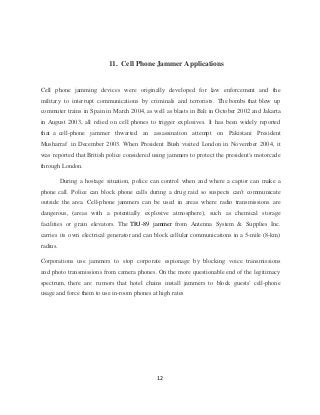 Cellphone jammer report