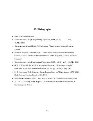 Cellphone jammer report