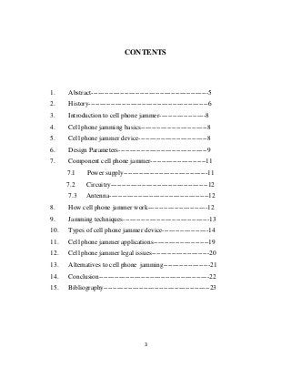 Cellphone jammer report