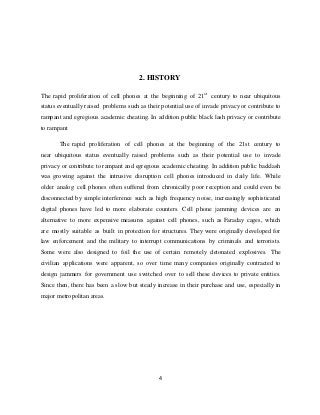 Cellphone jammer report