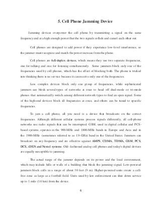 Cellphone jammer report