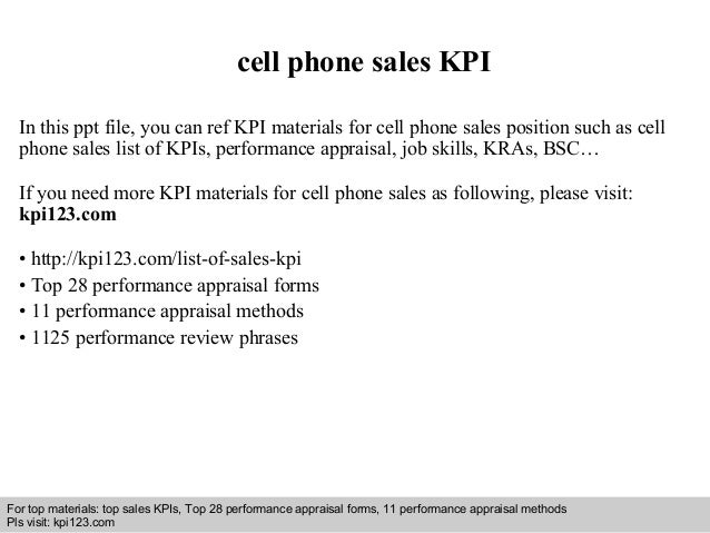Cell Phone Sales Kpi