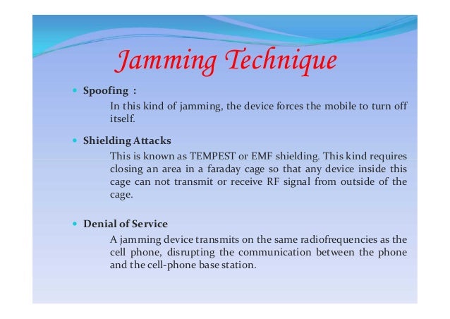Mobile Jamming device - Video Block device