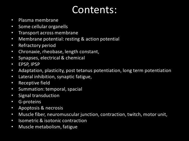 Cell physiology1