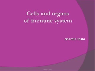 Cells and organs 
of immune system 
Shardul Joshi 
Shardul Joshi 
 