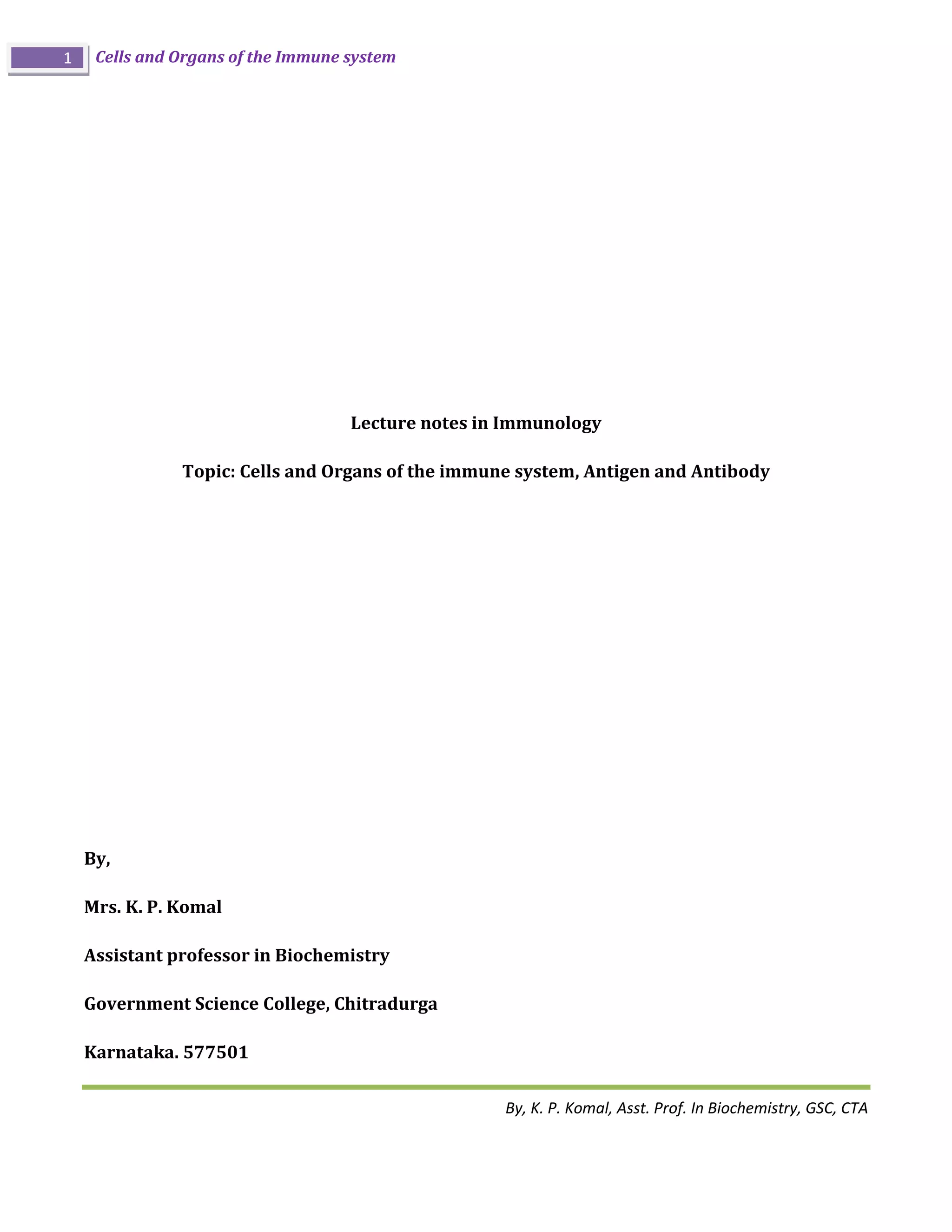 Cells and organs of the immune system | PDF