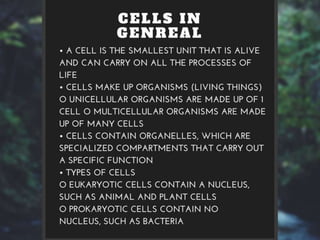 Cells and Their Processes 