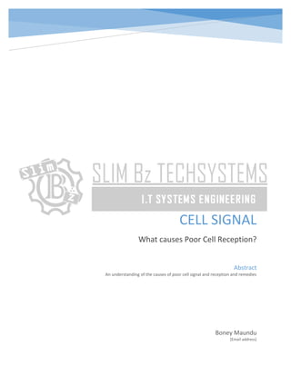 Poor Signa CELL SIGNAL - What Causes Poor Cellphone SIgnal.pdf