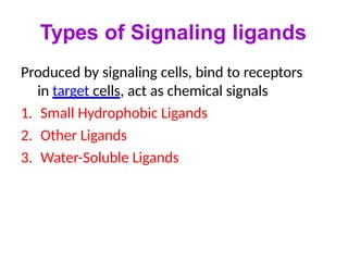 cell signaling. ligands and receptorspptx | PPTX