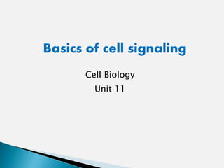 Cell Biology
Unit 11
 