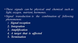 Introduction Signalysis Introduction to Cell signalling | PPTX