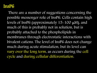 TGF Beta Pathway and Inositol Phosphate Pathway In Cell Signalling | PPTX