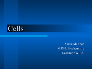 CellsCells
Aamir Ali Khan
M.Phil. Biochemistry
Head of pathology department
Northwest institute of health sciences
 
