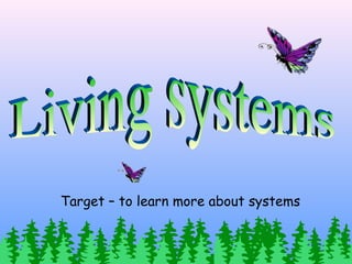 Target – to learn more about systems
 
