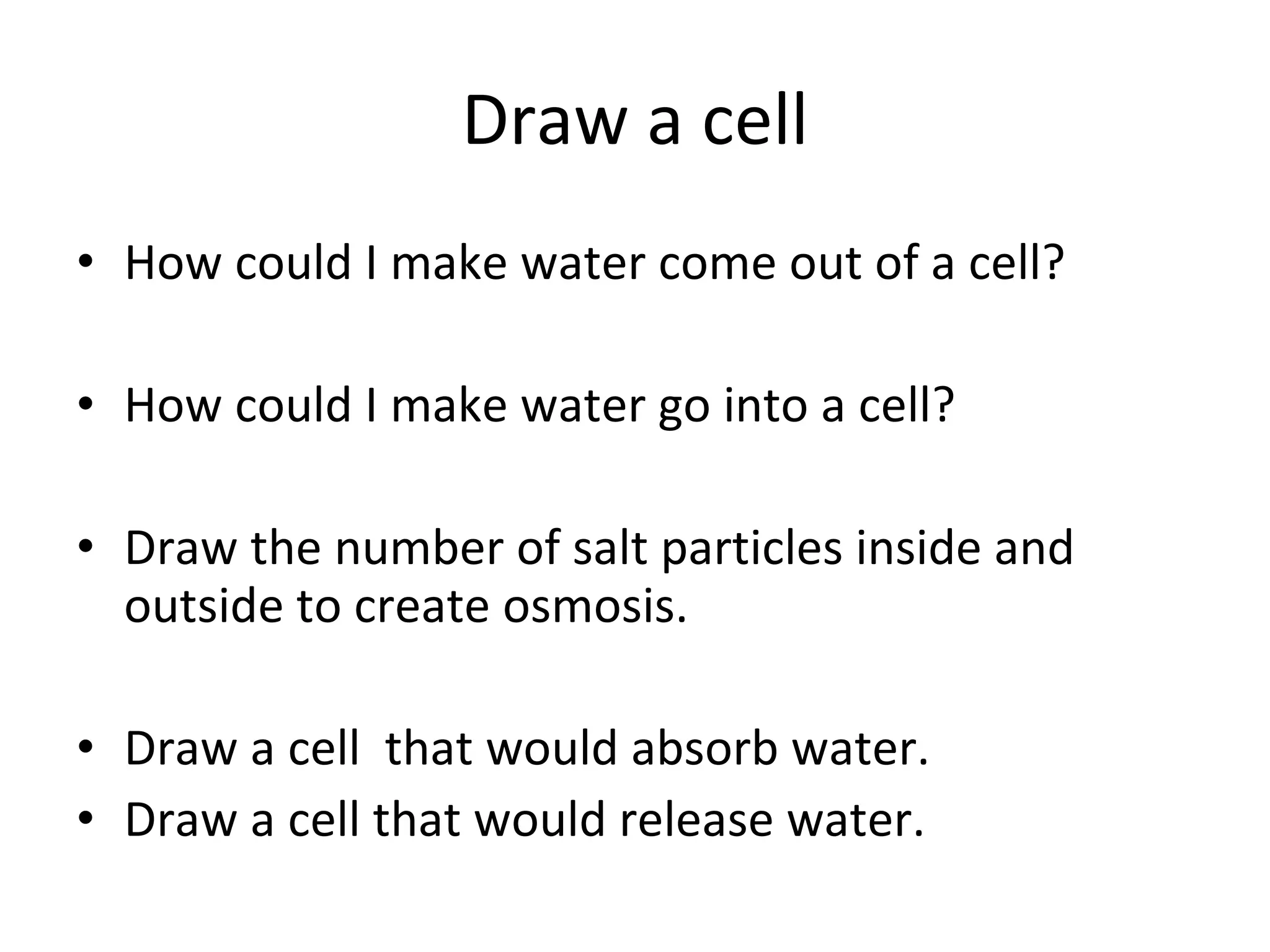 Cells Osmosis | PPT | Chemistry | Science