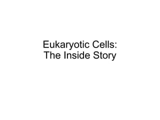Eukaryotic Cells:
The Inside Story
 