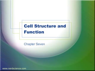 Cell Structure and Function Chapter Seven www.nerdscience.com 