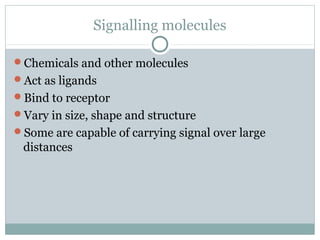 Cell surface receptors and signalling molecules | PPT