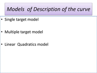 Models of Description of the curve
• Single target model
• Multiple target model
• Linear Quadratics model
 