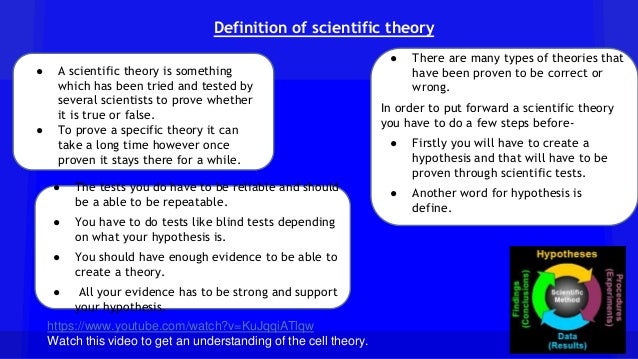 cell theories cell theory definition