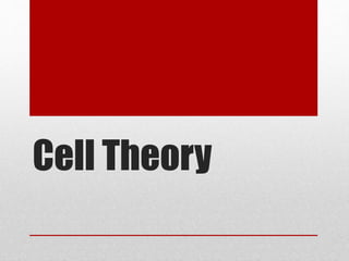 Cell Theory
 