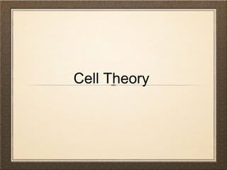 Cell Theory 
 