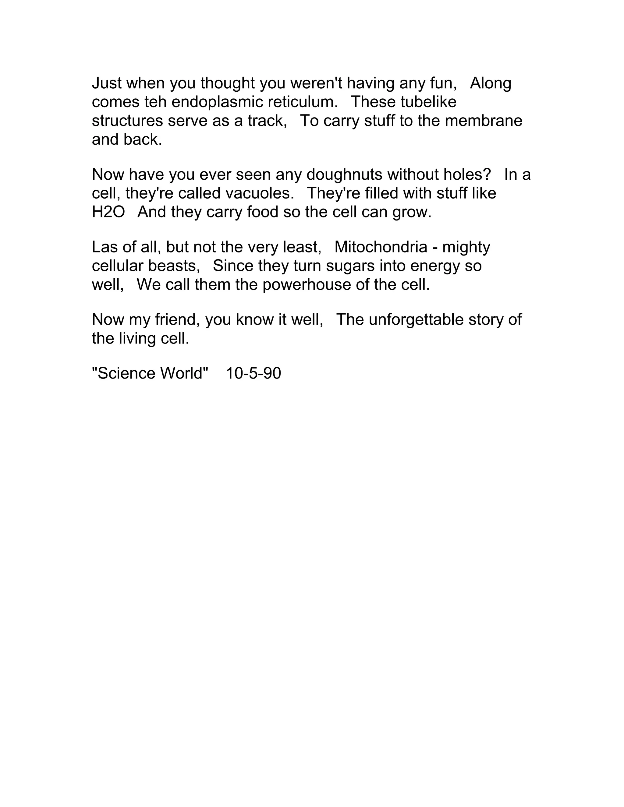 Cell Theory Rap Docx