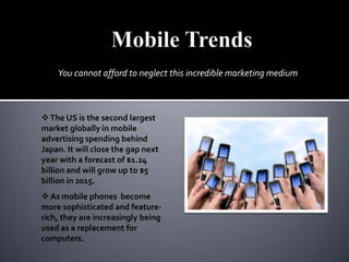   Mobile marketing software tracks your deliveries, responses and conversion rates, so that you know just how effective your ads are.Marketing Campaigns are easy to  plan and execute, regardless of technical experience.