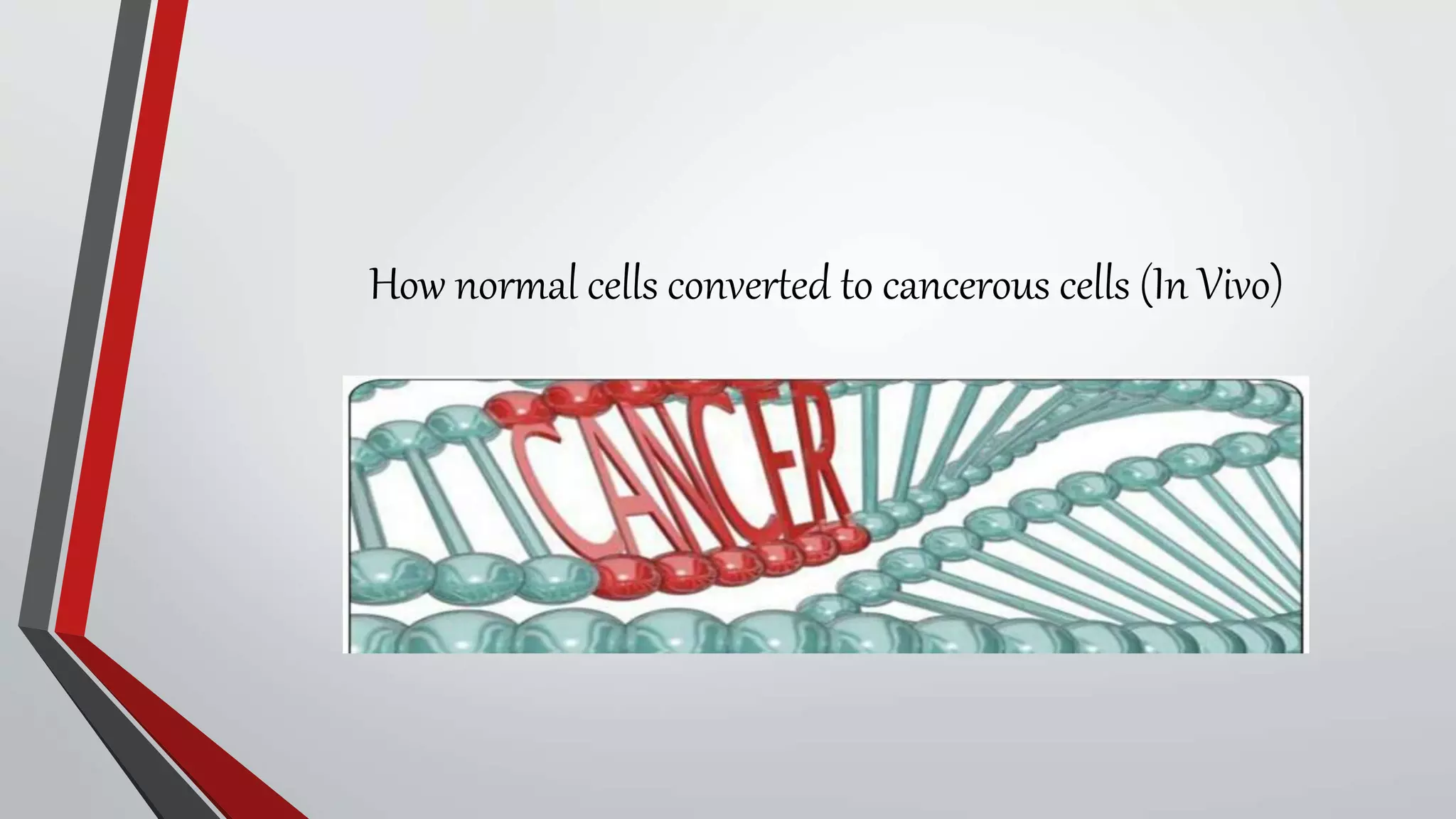 Cell transformation (how normal cell converted to cancerous cell) | PPT