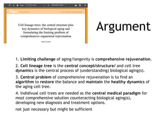 Cell lineage trees and the limiting problem of comprehensive ...