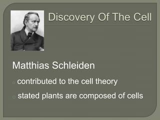  1st to use the word “cell”