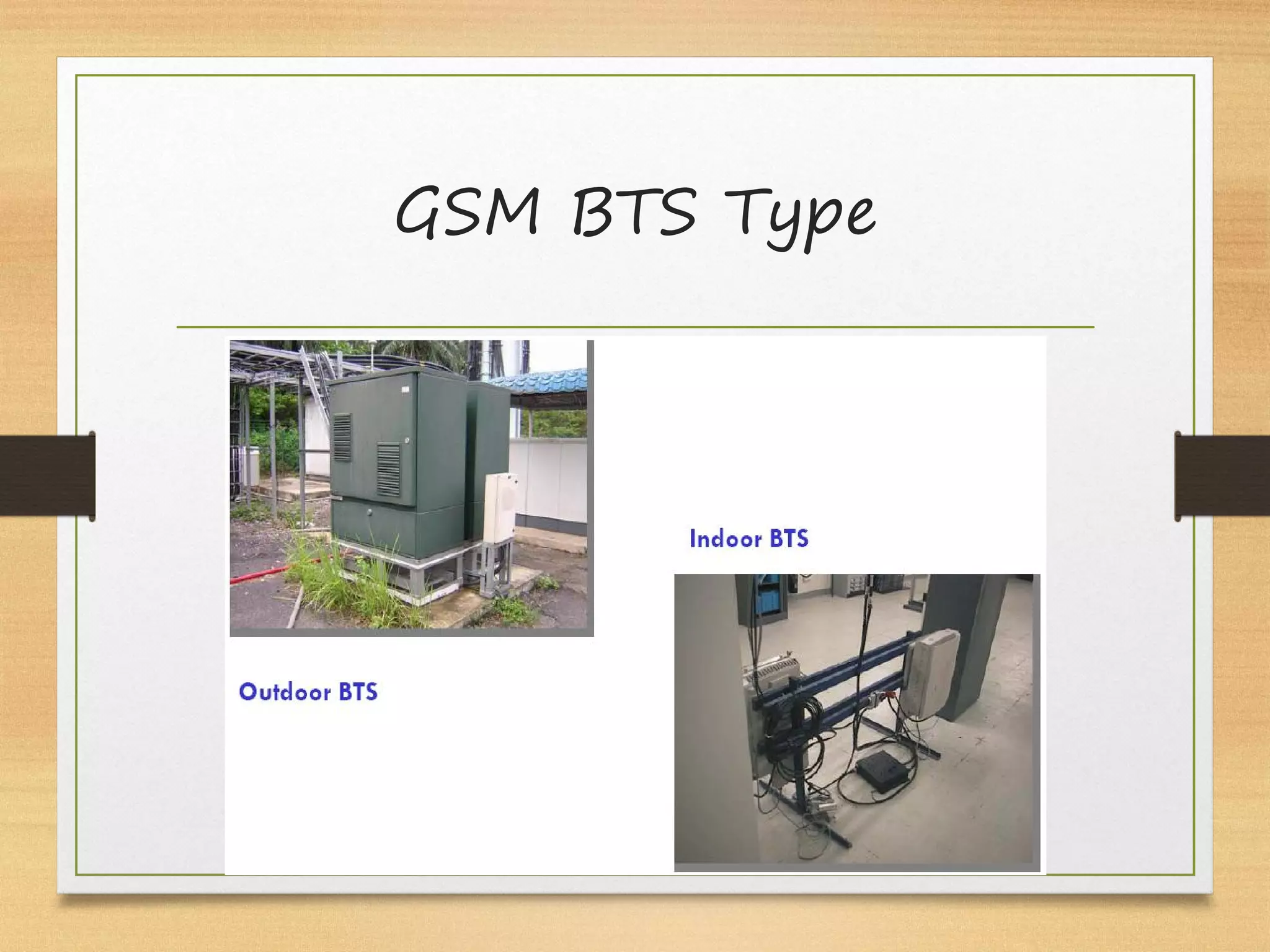 GSM BTS Type
 