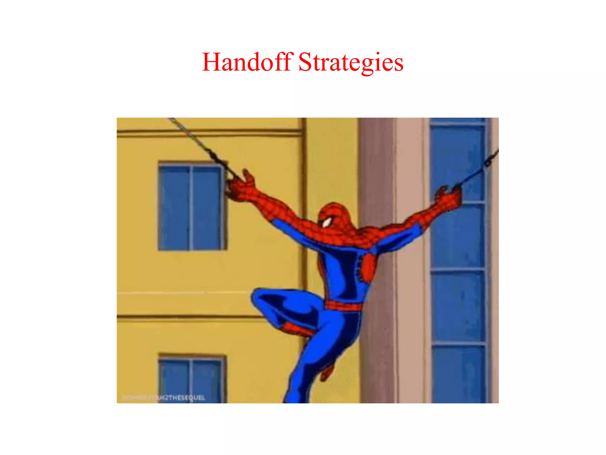 Handoff Strategies
 