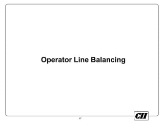 37
Operator Line Balancing
 