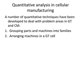 Cellular Manufacturing - Manufacturing Systems | PDF