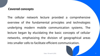 cellular network lecture review full presentatio slides | PPTX