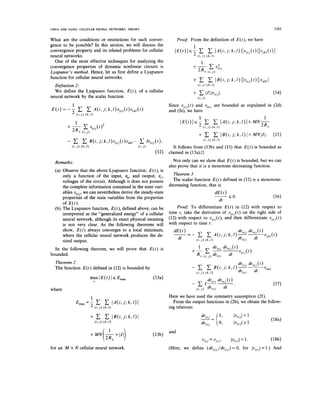 Cellular Neural Networks: Theory | PDF
