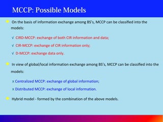 Mccp Spectrum Cellular systems and infrastructure base wireless network | PPT
