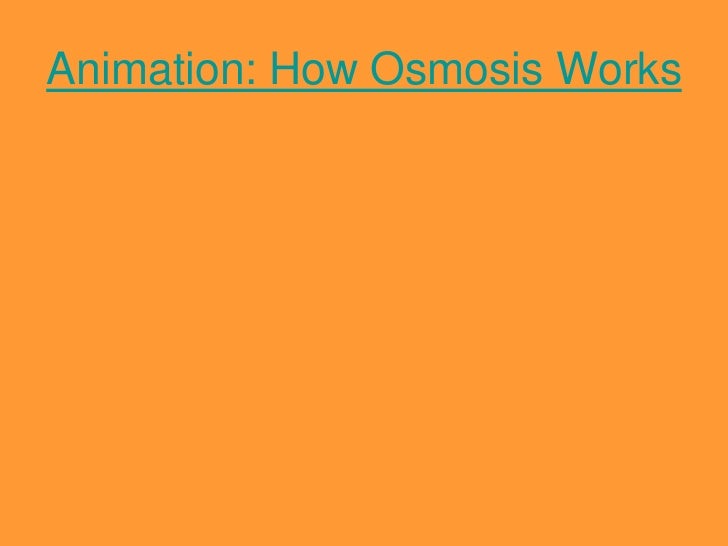 cellular transport animation how osmosis works