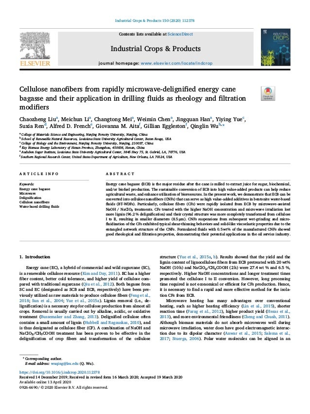 Cellulose nanofibre from energy cane 2 cellulose nanofibre from energy cane 1 638