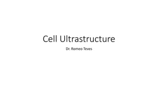 Cell Ultrastructure
Dr. Romeo Teves
 