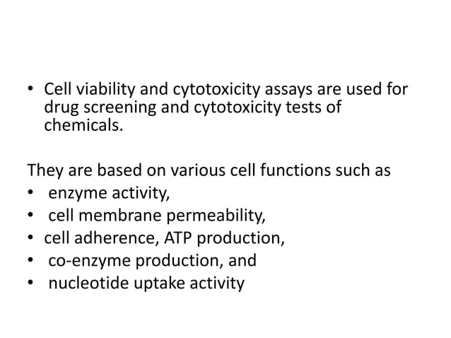 Cell viability assays | PPTX