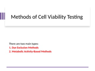 Cell Viability Testing A Lecture for 7th semester.pptx