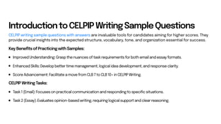 CELPIP Writing Sample Questions With Answers | PDF