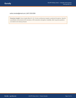 Pip Email Examples Mastering CELPIP Writing Task 2: Sample Emails & Expert Tips | PDF